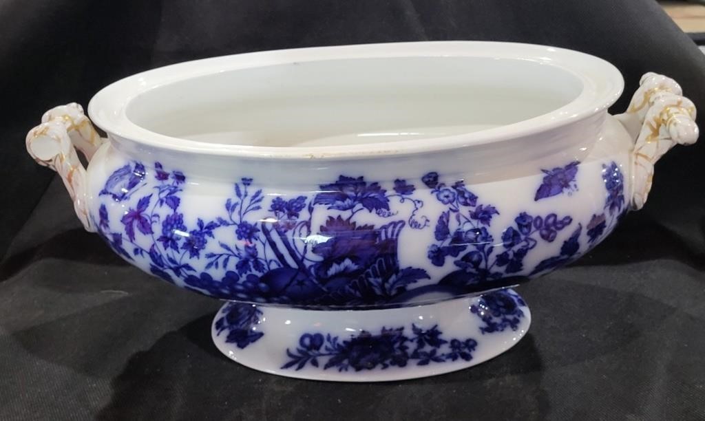 Antique Ashworth Transferware Tureen - No Lid