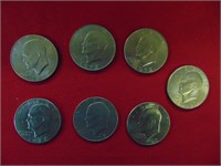 (1) 7 total 1972 Eisenhower Dollars