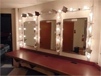 3 wall mirror set w/makeup lights