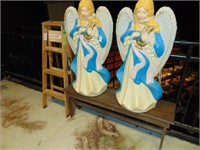 2-angels wooden bench