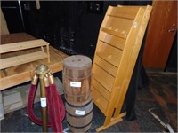 2-wooden barrels and