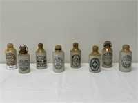 Collection of 8 NYS Ginger Beer Bottles