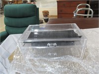 acrylic 2 drawer storage container