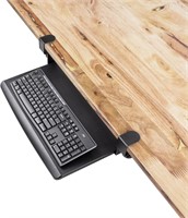 Clamp-On Retractable Adjustable Keyboard Tray