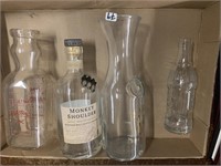 4 GLASS BOTTLES