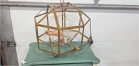 Large 20"x20" Geometric 4-light Hanging Fixture