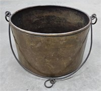 (AQ) Copper Pot 11.5" Tall By 19" Wide.