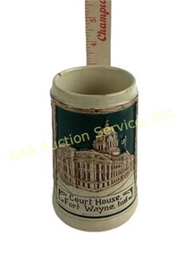 Early 1900s Fort Wayne souvenir stein depicting