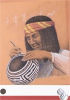 Dick Ferrer 11x9 Pastel "Anasazi Artist"