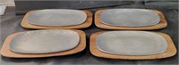 VTG Gladmark Metal & Wood Trays