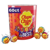 Chupa Chups Candy, Lollipops Drum Display, 60 Coun