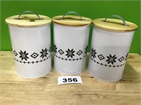 Metal Canisters lot of 3