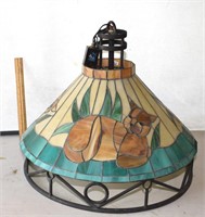 STAIN GLASS HANGING LAMP ! R-3