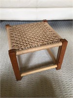 Light wood weave small wood stool gorgeous piece
