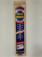 MailPouch tabacco metal thermometer, Apx 3FT tall