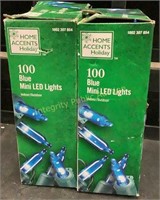 2ct Home Accents 100 Blue Mini LED Lights