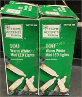 2ct Home Accents 100 Warm White Mini LED Lights