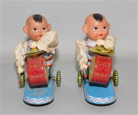 LOT OF 2 VINTAGE WIND UP TOY 616 MS 765, CHILD BEA