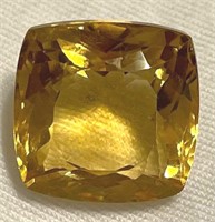 Natural 10.72 Ct Citrine Gemstone ( Cushion Cut )