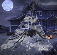 New Halloween Spider Web Outdoor 276‘’,Giant