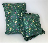 Emerald vine throw pillows