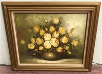 Framed Painting of Flower Arrangement