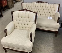 LOVE SEAT AND CHAIR