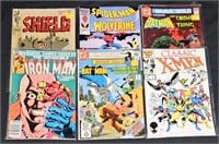 6 Vintage Comic Books - Nick Fury, Iron Man +