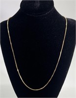 14k Box Chain Necklace 18"