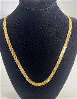 14k Gold Woven Necklace 20"