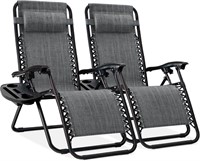 Best Choice 2 Zero Gravity Chairs  Gray.