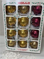 Vintage Holly Brand Christmas Ornaments And