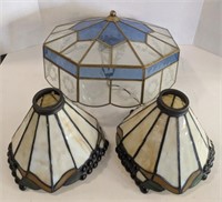 Stained Glass Lamp Shades 13"x18" and 6"x18"
