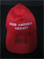 DONALD TRUMP SIGNED KAG RED HAT COA
