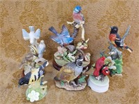 LARGE LOT OF BIRD FIGURINES, THE LARGEST ONE IS AS