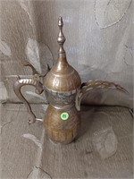 Vintage Turkish Brass Dallah Bedouin Arabic Tea Po