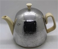 Porcelain Teapot w/ Hammered Metal Lid