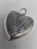 $50 Silver 4.6G Heart Locket Pendant