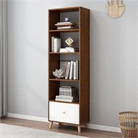 IOTXY 5-Tier Bookcase - 71 Tall  Walnut