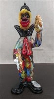 Toscany Venetian ( Murano) Glass Clown 9.5"