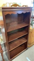 4 shelf book case display cabinet with two
