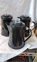 GSI Pioneer Enamelware Coffee Percolator (3) Black