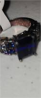 Sterling silver  size 7 cobalt blue stone