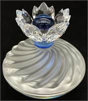 Swarovski Crystal Blue Flower Jewelry Box