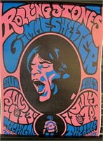 Colorful Rolling Stones Cloth Poster