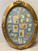 ANTIQUE GOLD GILDED CONVEXED FRAMED VICTORIAN