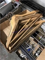 WOOD CLOTHES HANGERS W/ ADVERTISING