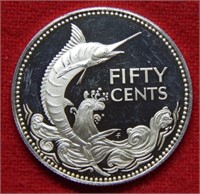 1975 Bahamas Proof Half Dollar - Swordfish