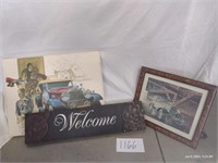 Car Themed Art, Welcome Sign