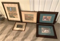 Wood Framed Prints Including Wallace Nutting